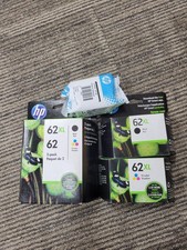 HP 62XL/62 High Yield Black and Standard Tricolor Ink Cartridge Bundle