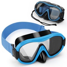 Professional Anti-Fog Snorkel Goggles, Anti-Leak with Soft Adjustable Strap
