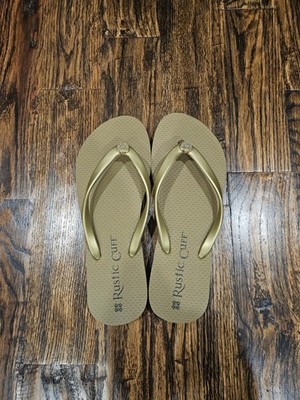 Rustic Cuff Tan Flip-flops Size 7.5 Womens