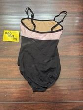 NWT Motionwear Small Adult Black  Pink Dance Leotard On