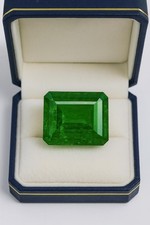 Emerald Cut Certified Natural 10.21 Ct Colombian Green Emerald Loose Gemstone
