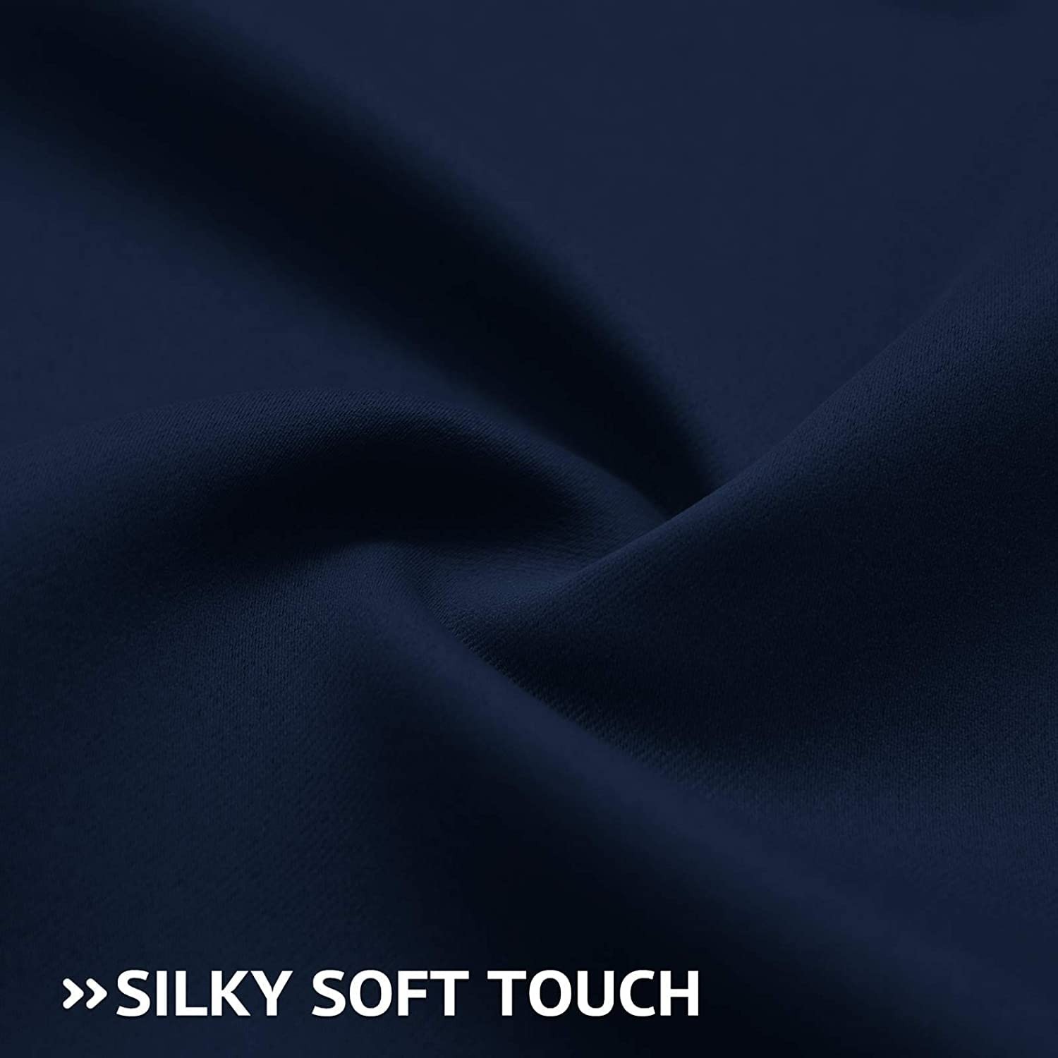 Cortinas Blackout Azul Marino Para Sala Elegantes Moderna 2 Paneles 84 Pulgadas