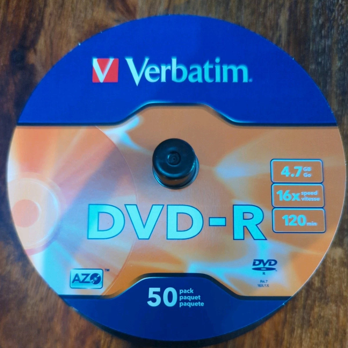 Verbatim DVD-R 4.7GB Recordable Discs 16x Spindle/Cake Box - 26 discs only