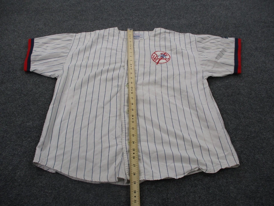 Camiseta deportiva vintage de béisbol MLB a rayas para hombre de los New York Yankees 2XL Foto 3 de 4