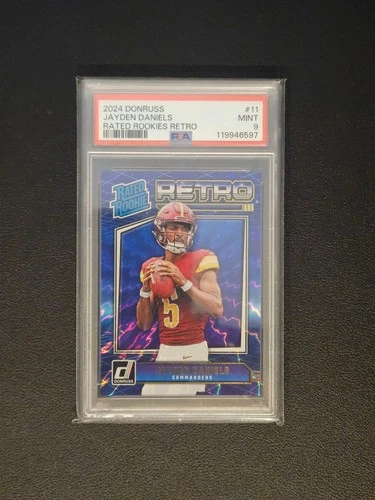 Jayden Daniels 2024 Panini Donruss - Rated Rookie Retro #11 (RC) PSA 9