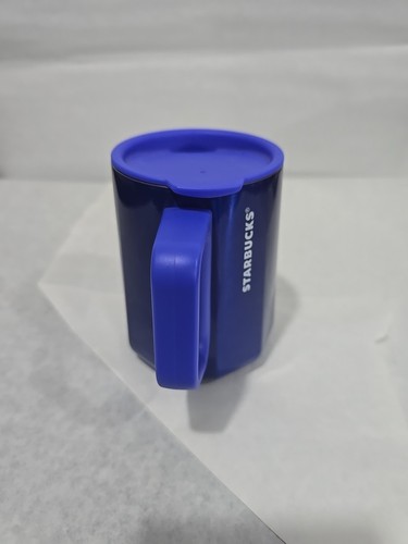 Starbucks Coffee Mug Gloss Blue Stainless Steel Cup with Lid 12oz New - Bild 4 von 6