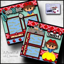 SNOW WHITE  princess 2 premade scrapbook pages paper printed CHERRY BFOC 0099