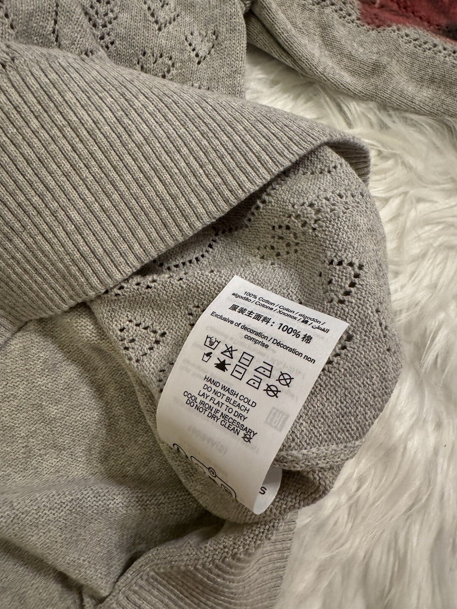 Heaven By Marc Jacobs New Airbrush Print Sweater Knit Grey