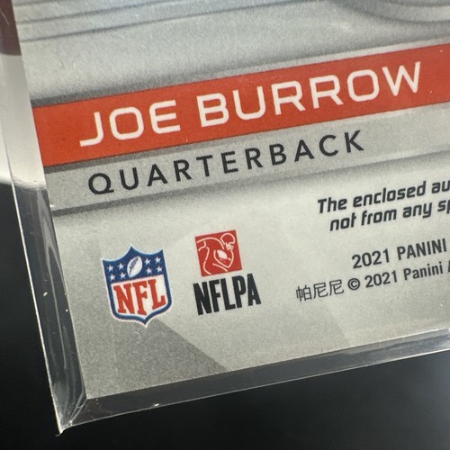 Parche Joe Burrow 2021 Panini Spectra Sunday Spectacle Silver Prizm/99 - Imagen 4 de 5