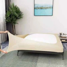 Box Spring Cover Full Size - Jersey Knit & Stretchy Wrap Around 4 Sides Bed Skir