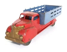 Marx Pressed Steel Stake Truck Original Paint EX Condition / Made In USA 1940’s