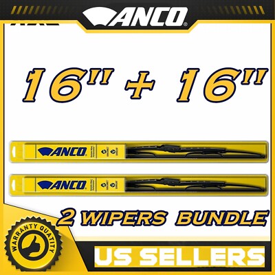 2-Wipers: For ANCO High Performance windshield Wiper Blades - 16x2 16'' + 16''