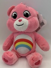 Care Bears Cheer Bear 8 Soft Pink Plush Stuffed Beanbag 2023 Rainbow Toy