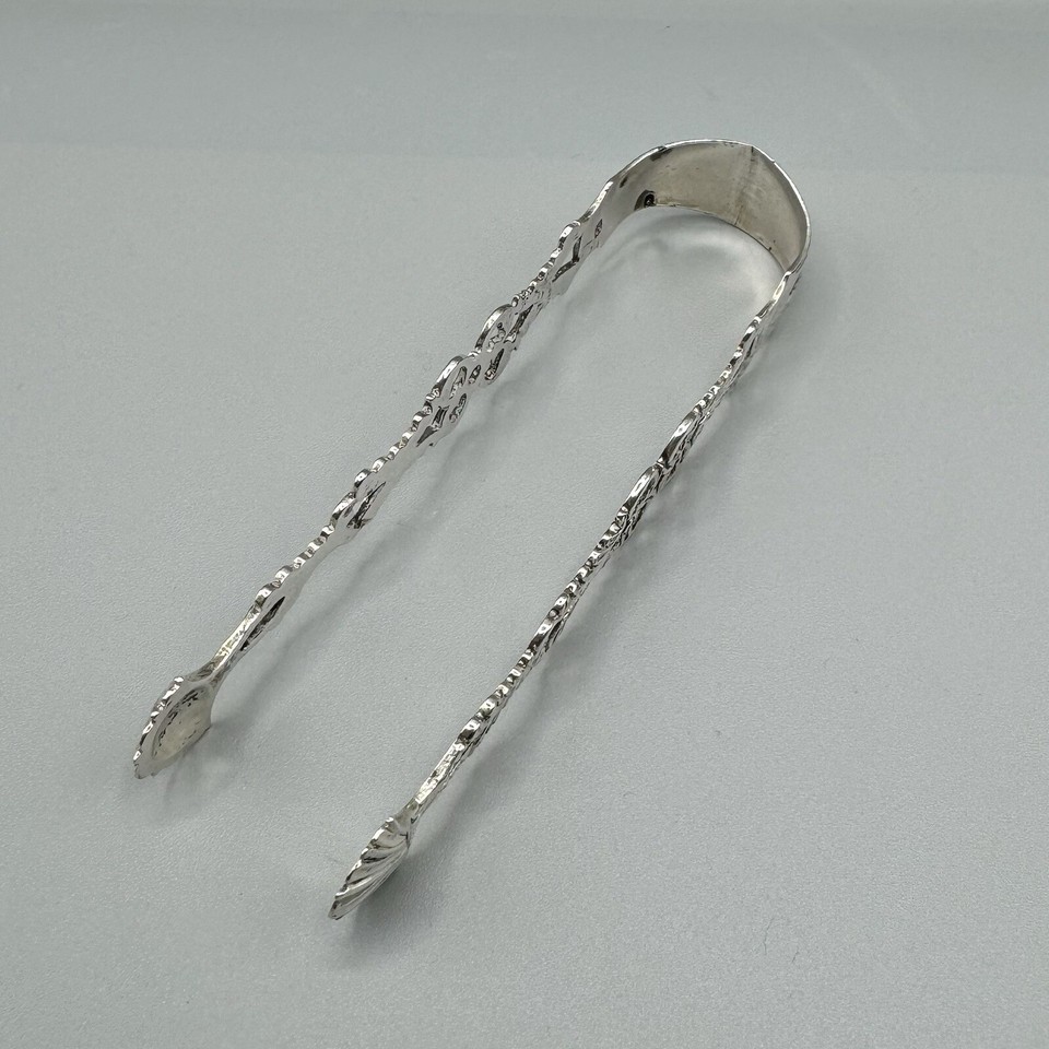 III Silver Pierced Shell Pattern Sugar Tongs John Cormick? C