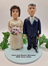 Cake Topper Matrimonio Personalizzato Sposi Argilla Coppia Ubriachi