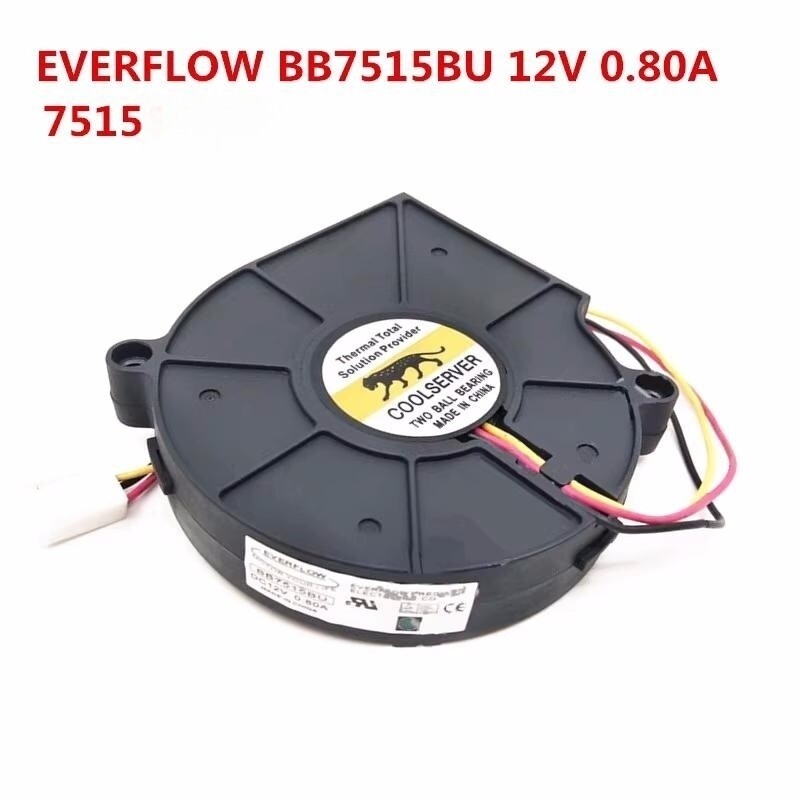 For BB7515BU B127515BU for COOLSERVER DC 12V 0.80A Server Blower ...