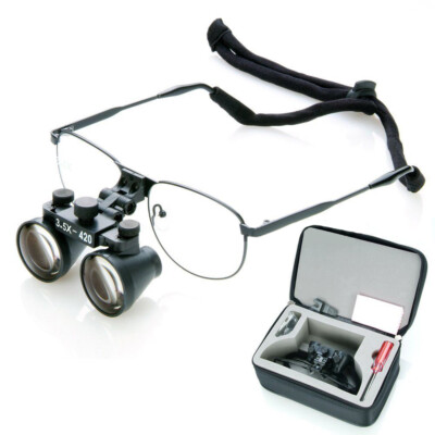 Dental 3.5X-420MM Binocular Loupe Surgical Magnifier Lckel Alloy Frame DY-104 CE