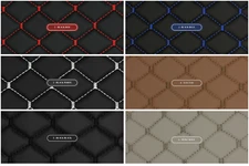 Quilted Vinyl Grain Faux Leather Upholstery Fabric | 2"x2" - 5x5cm -4mm Foam 55"