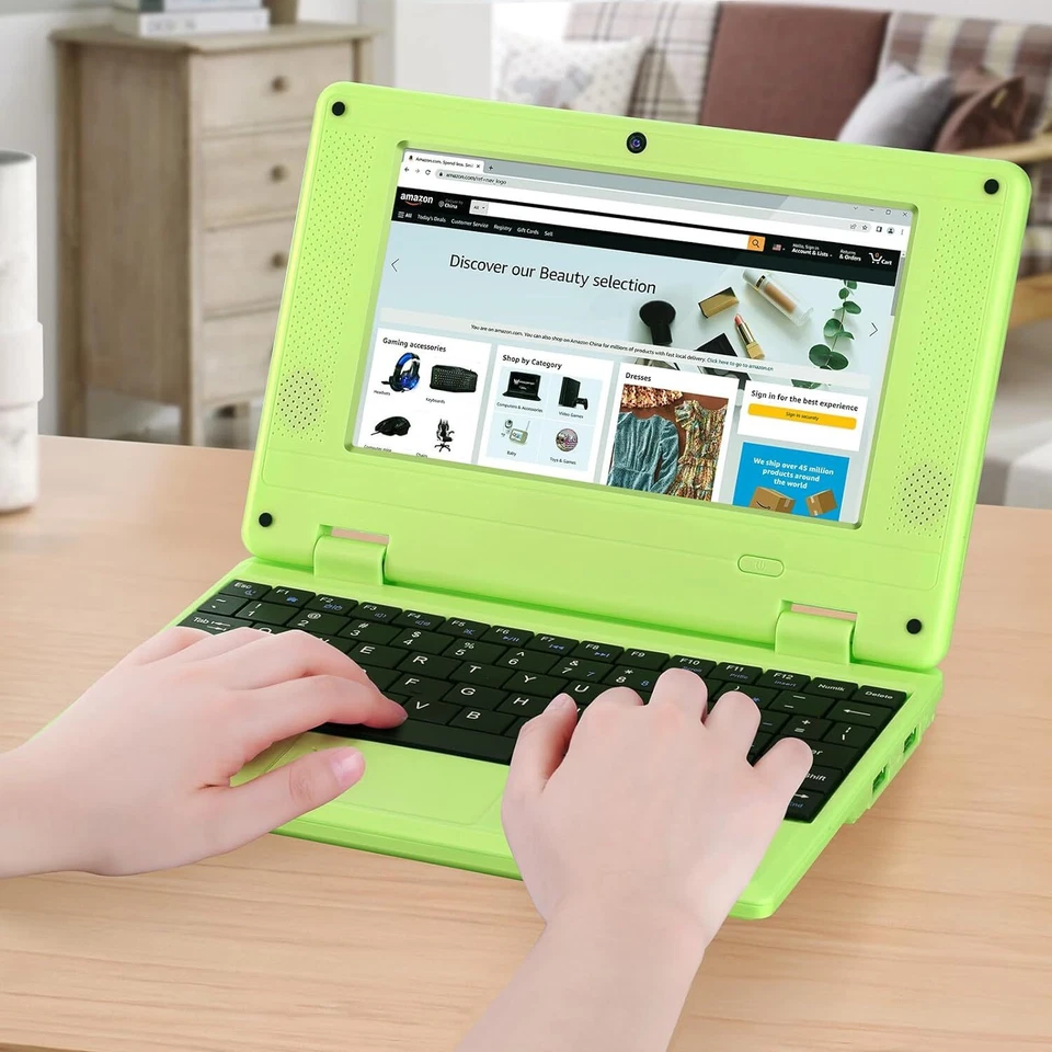 7'' Mini Laptop Computer Quad Core Android 12 2GB RAM 32GB ROM Netbook For Kid - Image 2 of 4