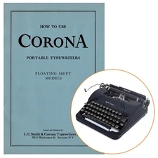 Smith Corona Floating Shift Typewriter Instruction Manual Repro User Antique Vtg