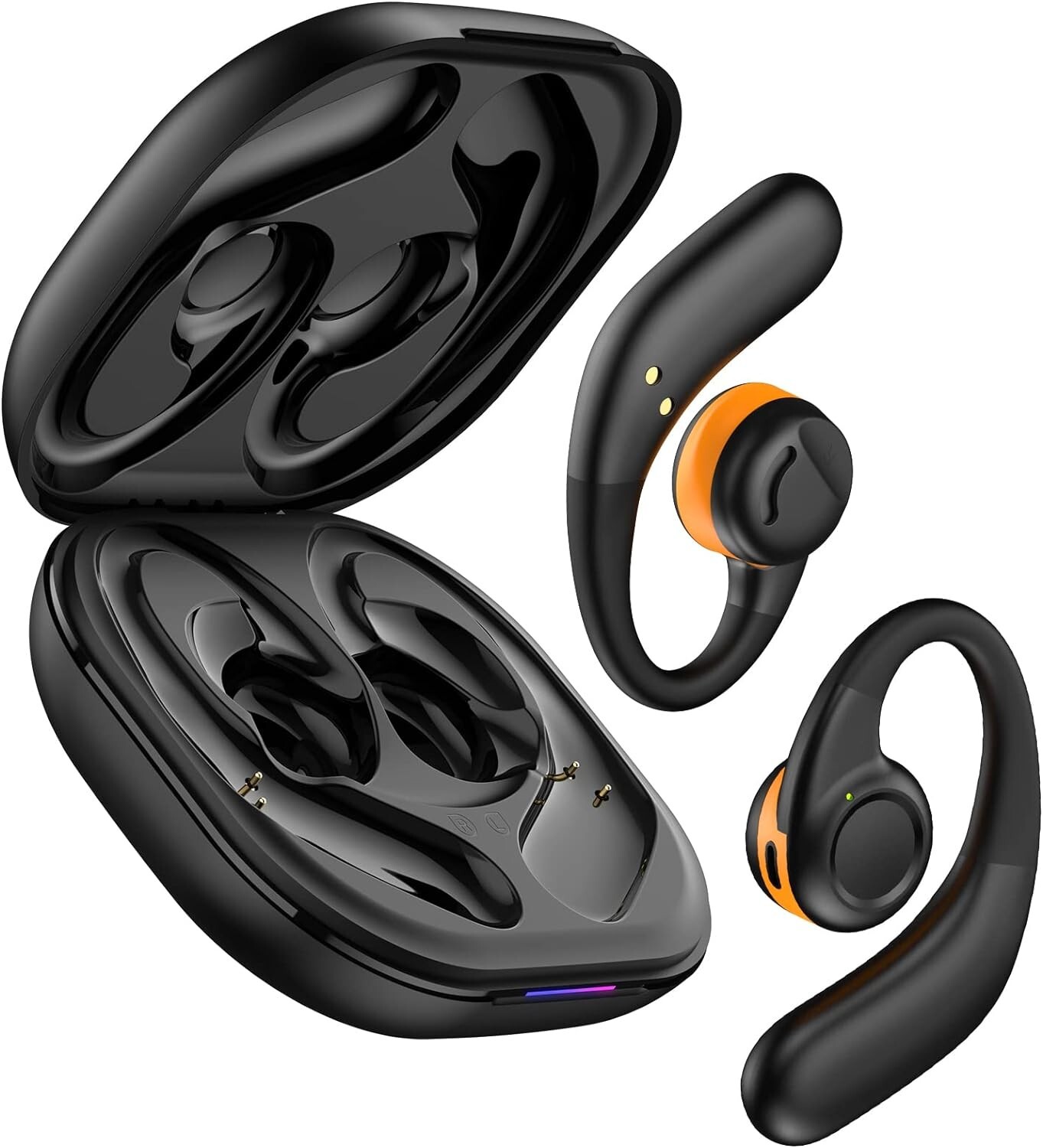 Open Ear Headphones Wireless Bluetooth 5.3, with Dual 16.2mm Dynamic Drivers