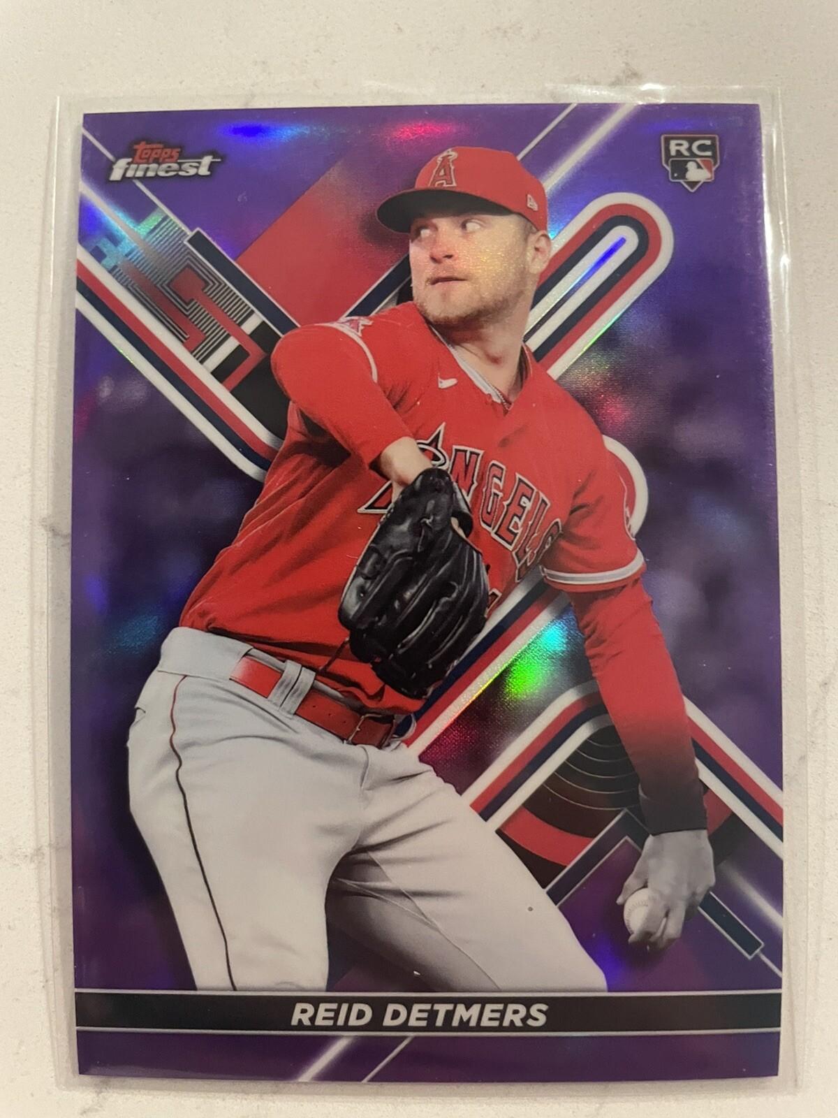 2022 topps finest Reid Detmers RC Purple Refractor #d /250 #26 Angels Rookie SP