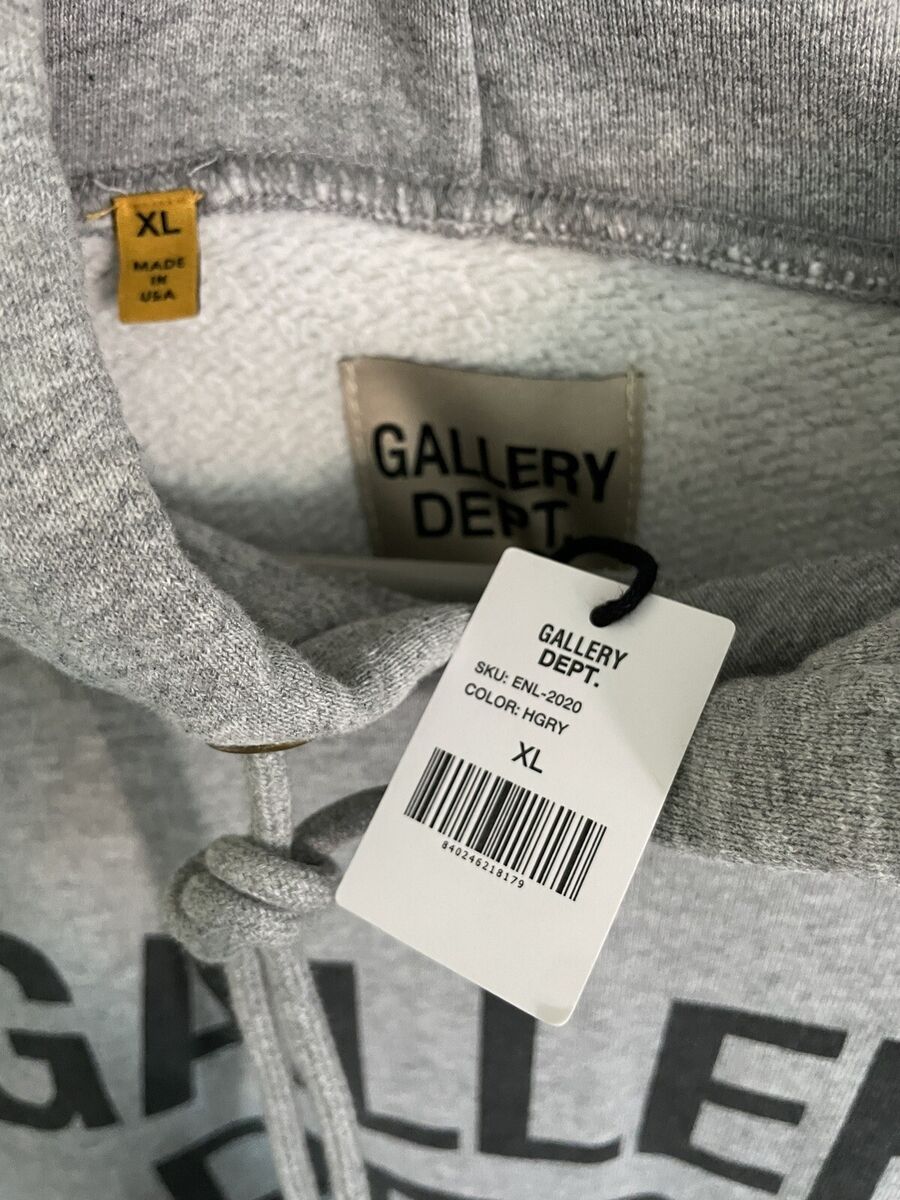 NEW XL Gallery Dept. Heather Grey Center Logo Hoodie NEW XL Gallery Dept. Heather Grey Center Logo Hoodie