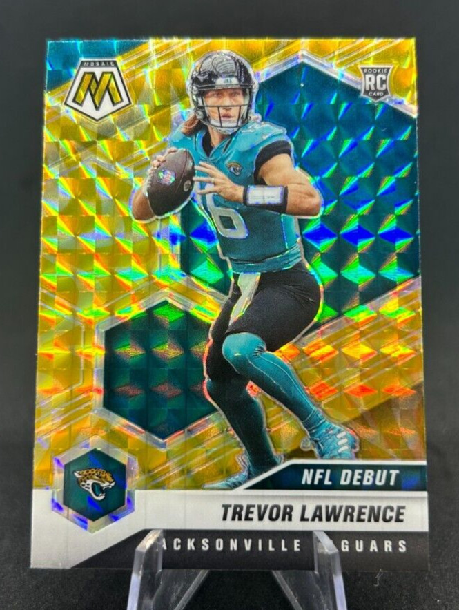 Trevor Lawrence 2021 NFL Panini Mosaic Yellow Reactive Rookie RC #241 Jaguars
