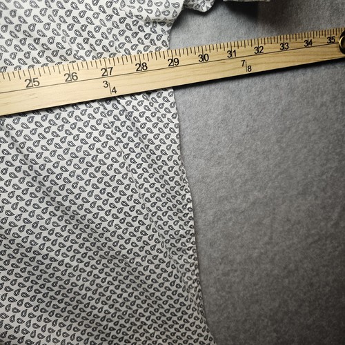 Geoffrey Beene Casual Mens Size 3XL Short Sleeve Diamond Pattern Button Down - Picture 9 of 9