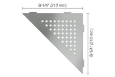 Schluter Systems Kerdi Triangular Corner Shelf-E Design SES1D3EB Stainless