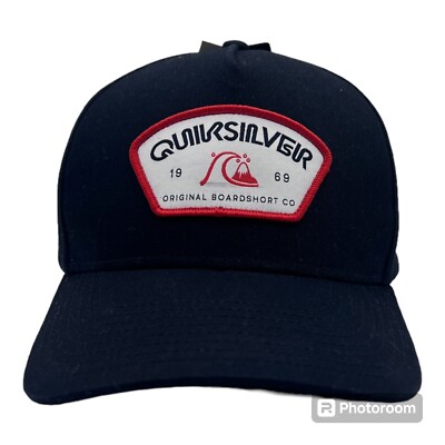 Quiksilver Men's Authentic Snapback Hat Adjustable Cap Dark Navy