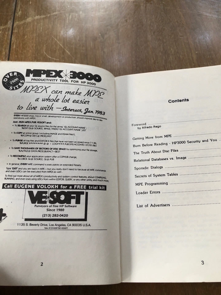 THOUGHTS AND DISCOURSES HP 3000 SOFTWARE Volokh 1987 - Image 4 of 4