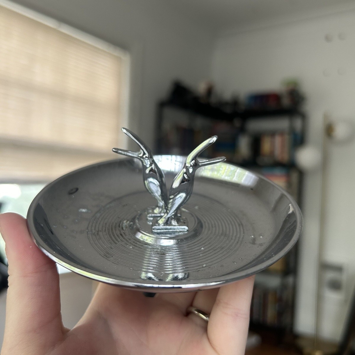 Vintage Hamilton Bird Ashtray Pelican Toucan Cigarette Holder Chrome Made  in USA