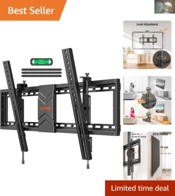 Universal Tilt TV Wall Mount for Large Screens 37-84'' - Space-Saving Slim Design
