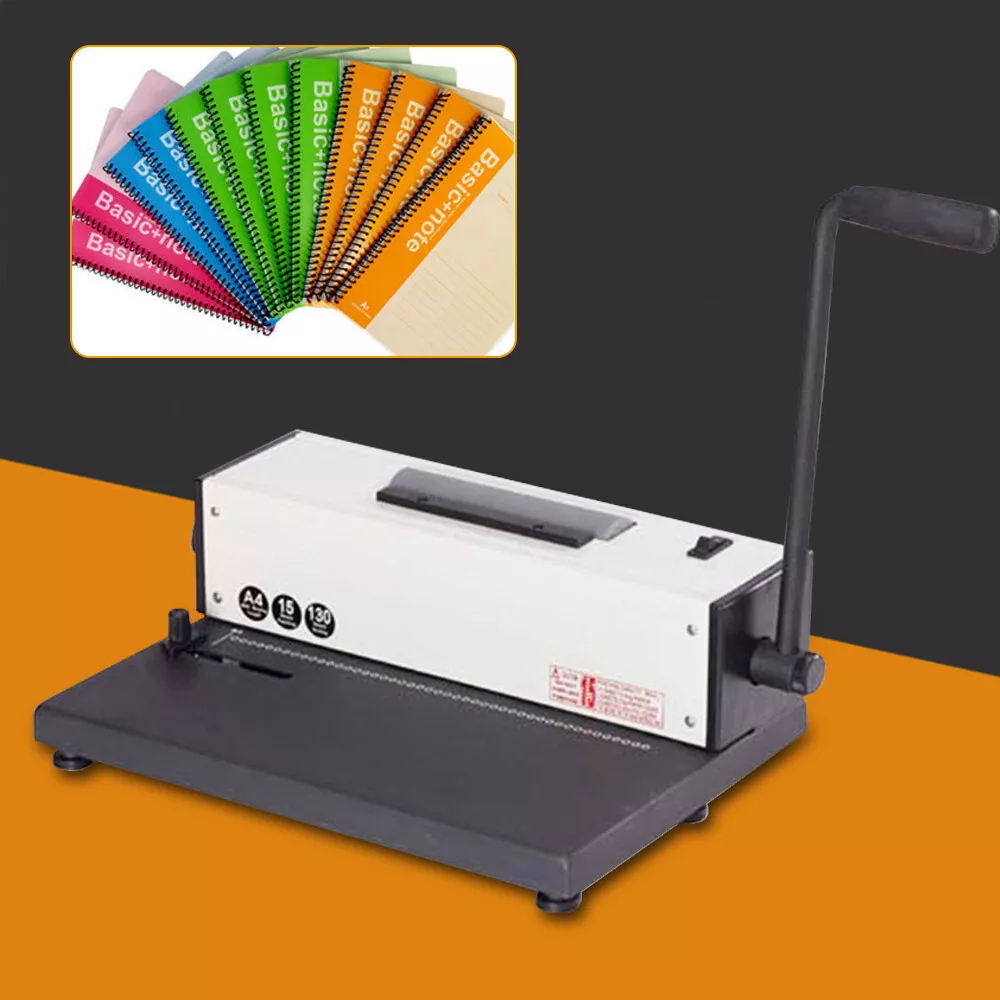 110V 46 Holes Electric Spiral Coil Binding Machine Book Calendar