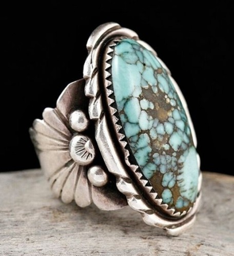 Gift Size 6-10 Vintage Indian Style Gorgeous Blue Turquoise Elegant Fashion - Picture 8 of 16