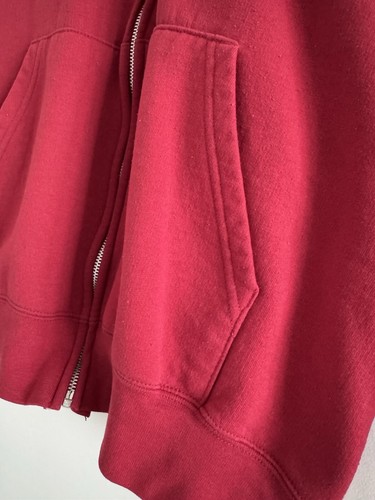 CHAMPION-MATER DEI HS-Women Fleece Red Zip Up Hoodie Pockets Sweatshirt-MEDIUM - Picture 6 of 9