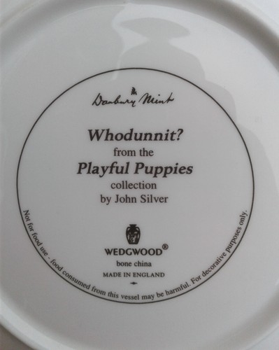 WEDGWOOD PLATE SELECTION - PLAYFUL PUPPIES COLLECTION by JOHN SILVER. - Picture 10 of 10