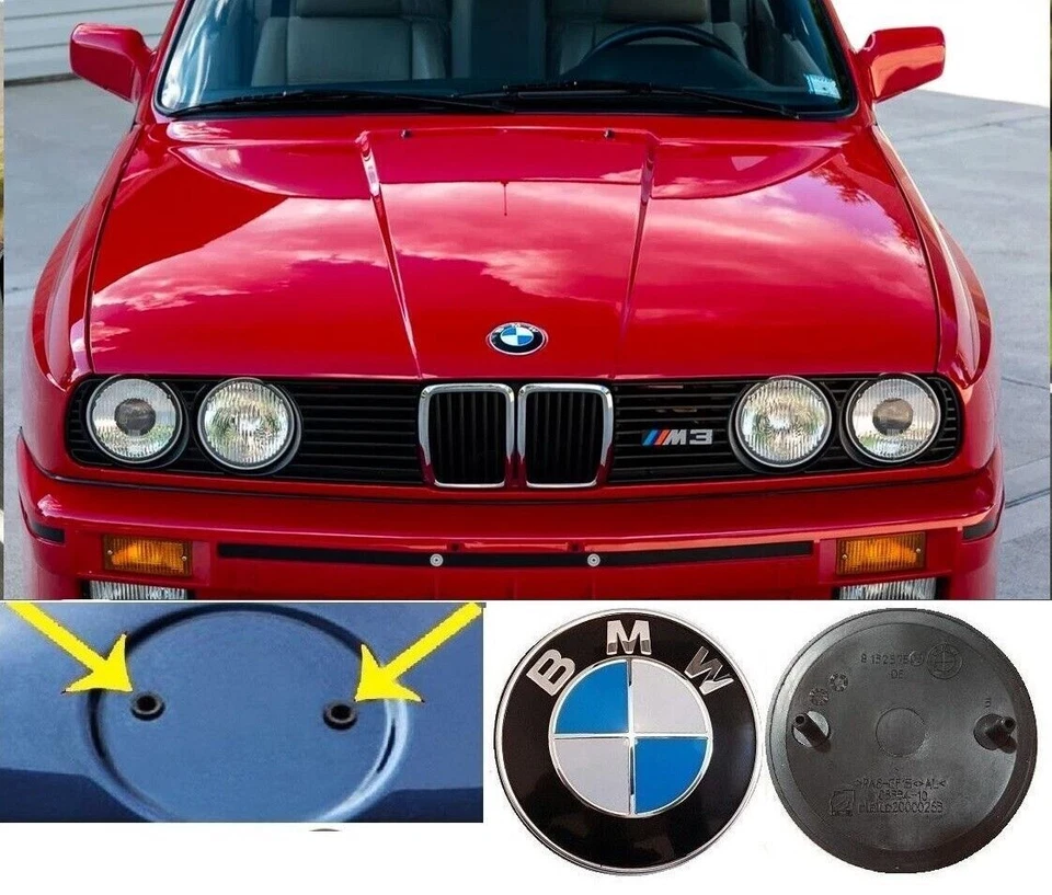 Original BMW 82mm Coche Delantero/Trasero/Capó/Baúl Emblema Insignia Logo Genune Foto 3 de 4