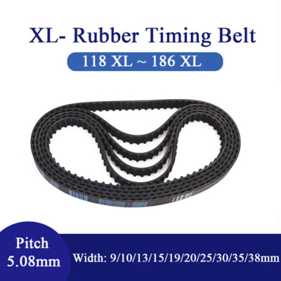 Pitch 5.08mm XL- Rubber Timing Belt  Close Loop Rubber Drive Belt Width 9-38mm