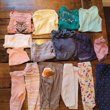 Girls 6-12 Month 16 Piece Summer Fall Clothing Lot