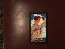 2009 UD Goodwin Champions Red Gypsy Queen MIni Black Border Joe Mauer Twins #76