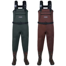 HISEA 200G Insulated Neoprene Fishing Hunting Wader Cleated Bootfoot Chest Wader