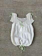 Antique Edwardian Cotton Crochet Corset Cover Cottagecore Victorian XXS XS