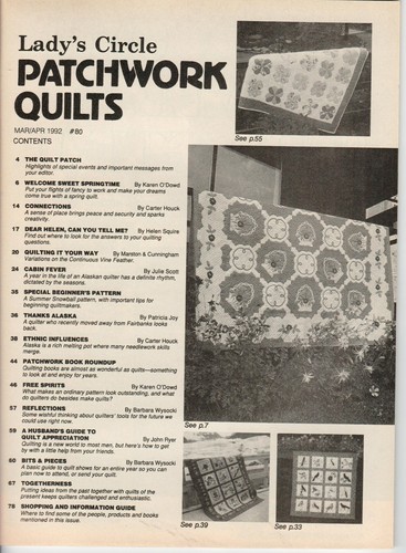 Lady's Circle Patchwork Quilts - April 1992 - #01290 - VG - Picture 2 of 2