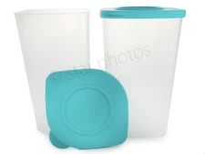 New Tupperware Fresh n Cool Storage Containers Stacking Lids Clear Large New