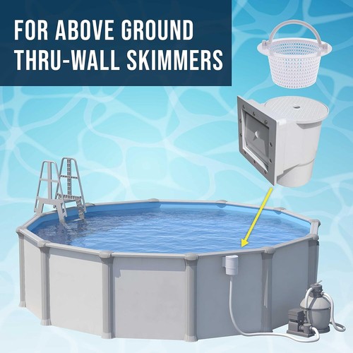 Thru-Wall Pool Skimmer Baskets 2-Pack with Handles - Efficient Cleaning Solution - Picture 4 of 7