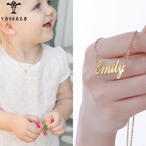 Custom Child Nameplate Necklace Unique 