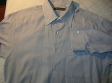 Ermenegildo Zegna blue pattern dress shirt 16 - 16 1/4 x 36  S44 