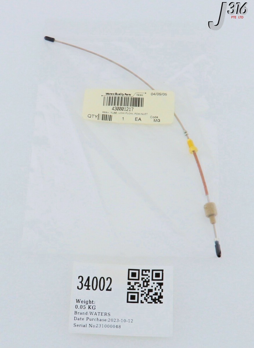 34002 WATERS ASSY, TUBE, LOW FLOW, PDA INLET (NEW) 430001217 | eBay